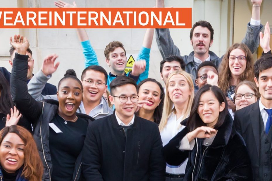 Image of happy international students